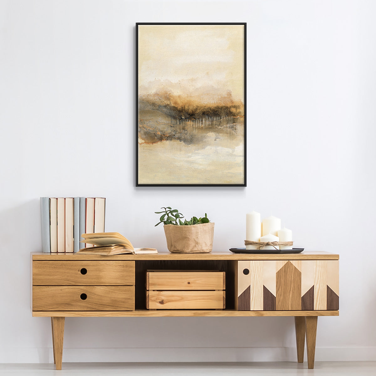 Keeping Secrets I - Floater Framed Canvas Print