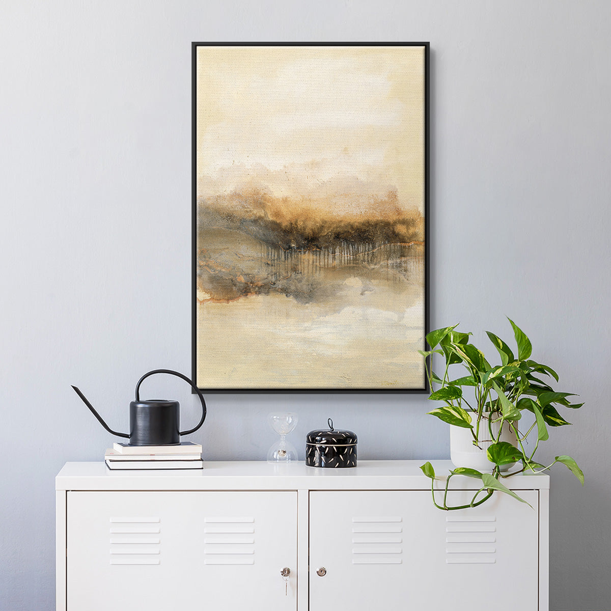Keeping Secrets I - Floater Framed Canvas Print