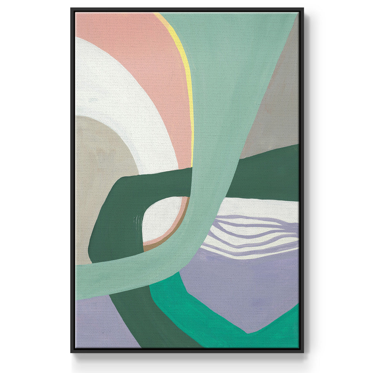 Merge Left - Floater Framed Canvas Print