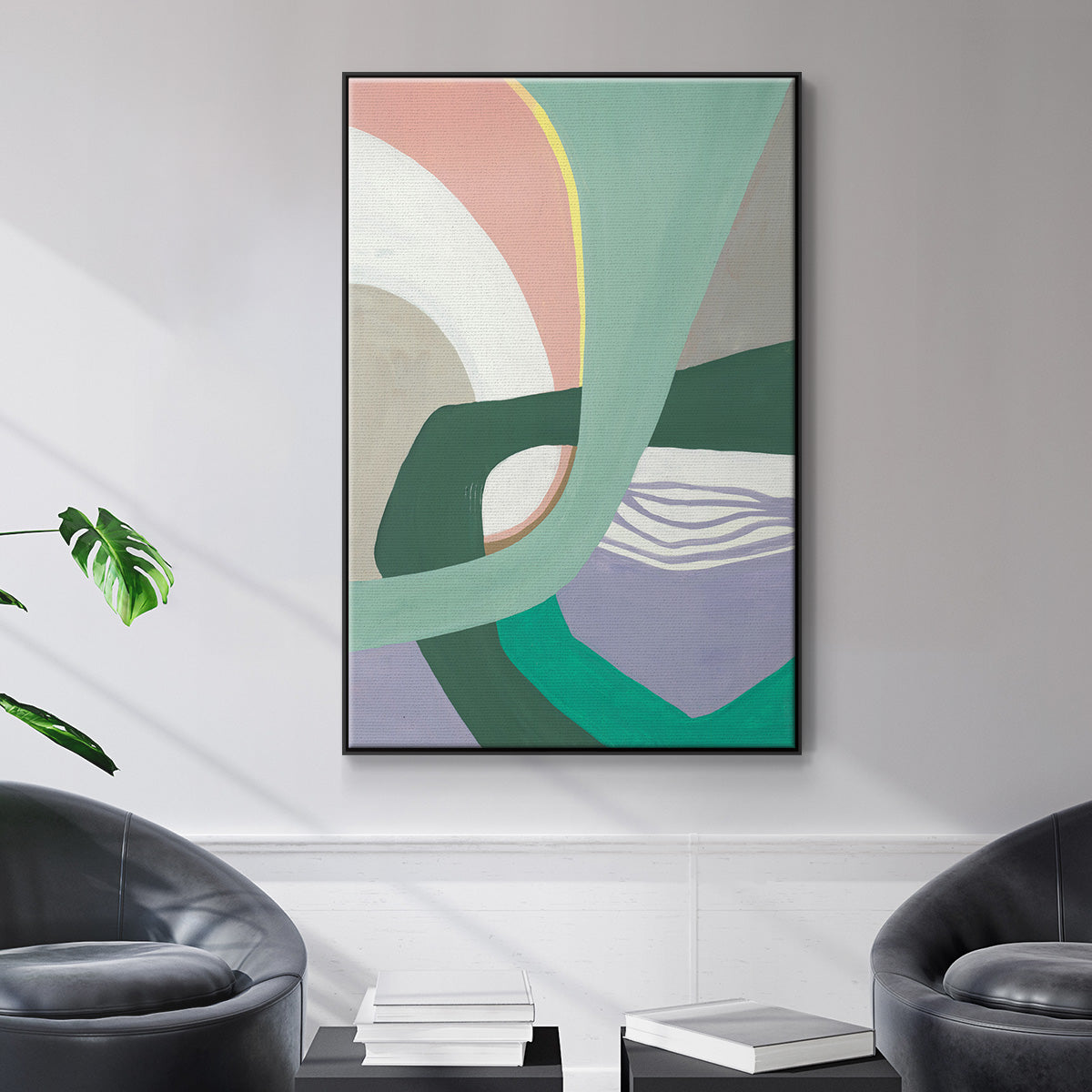 Merge Left - Floater Framed Canvas Print