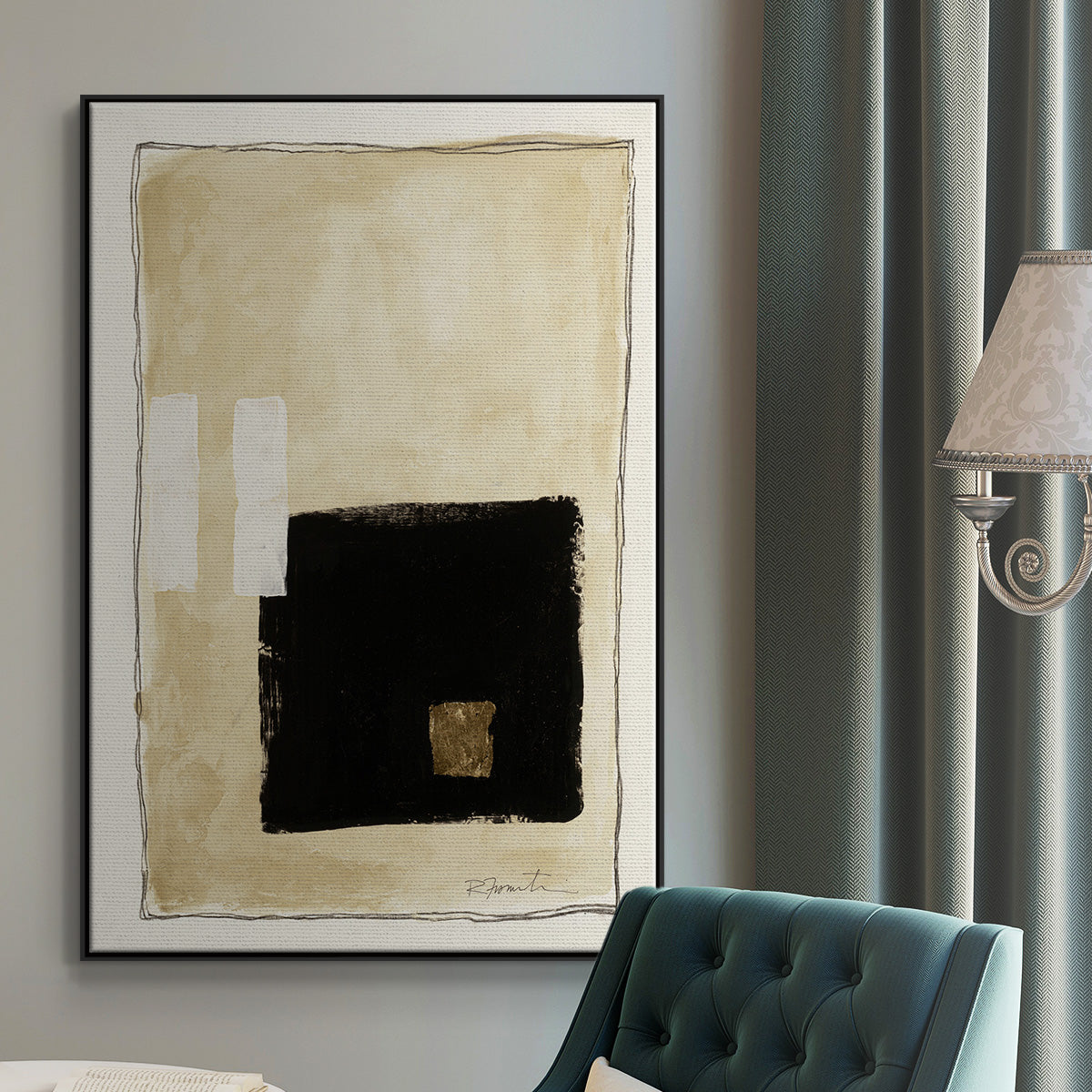 Inner Musing I - Floater Framed Canvas Print
