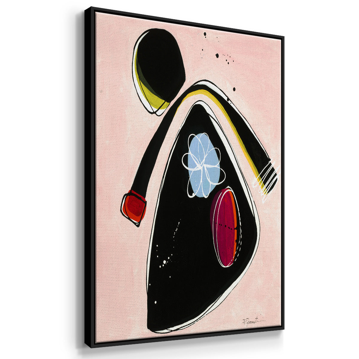 Wanna Play? II - Floater Framed Canvas Print
