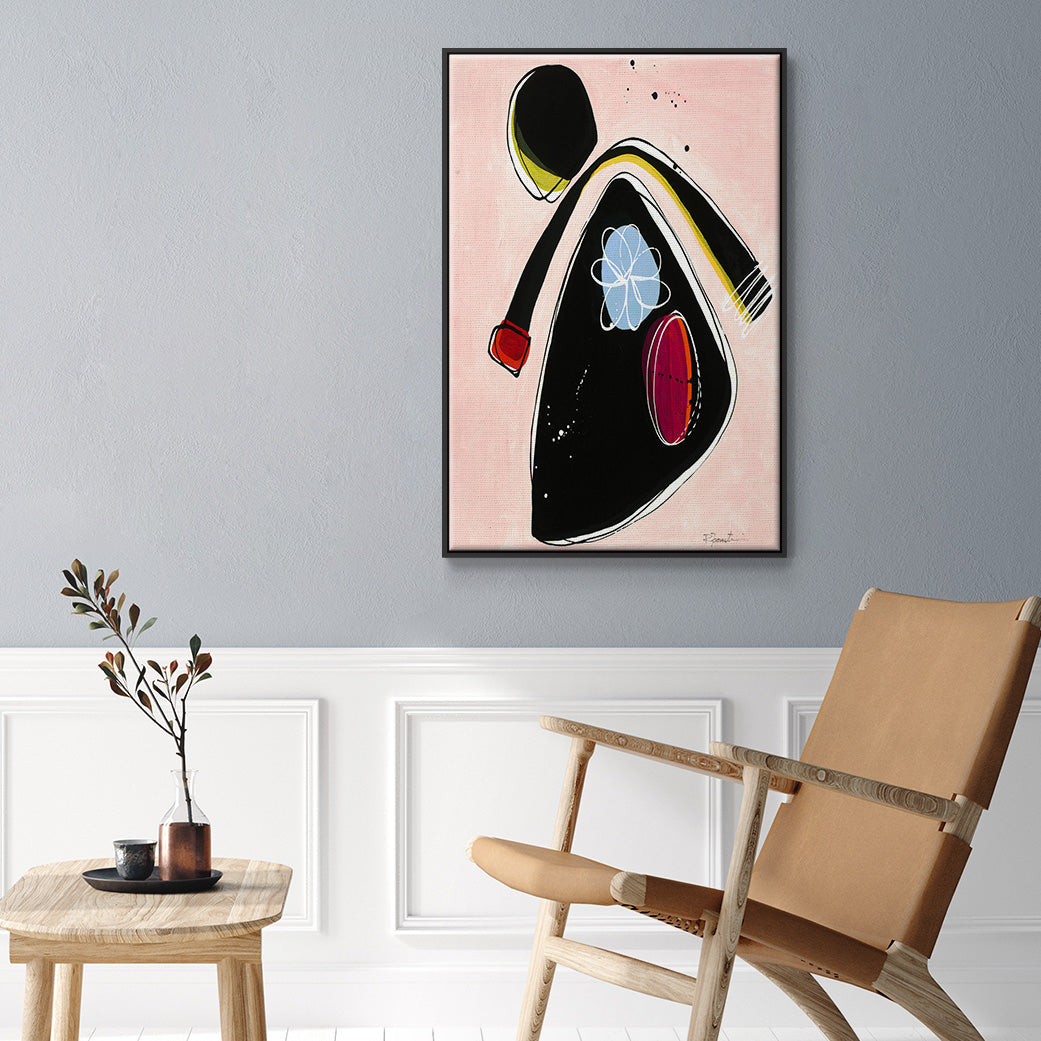 Wanna Play? II - Floater Framed Canvas Print