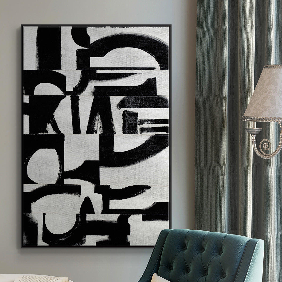 Prosperous Elements V10 - Floater Framed Canvas Print