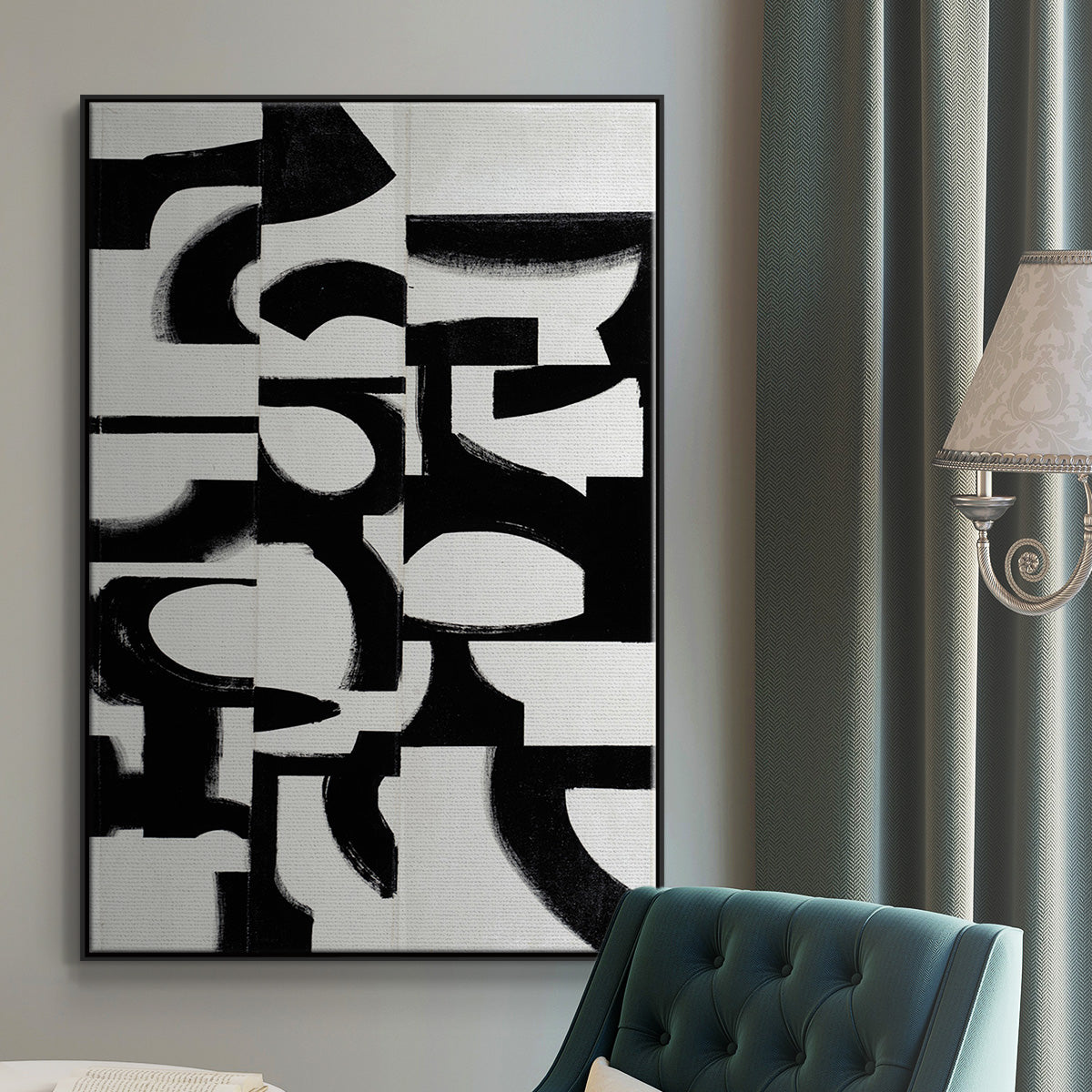Prosperous Elements V9 - Floater Framed Canvas Print