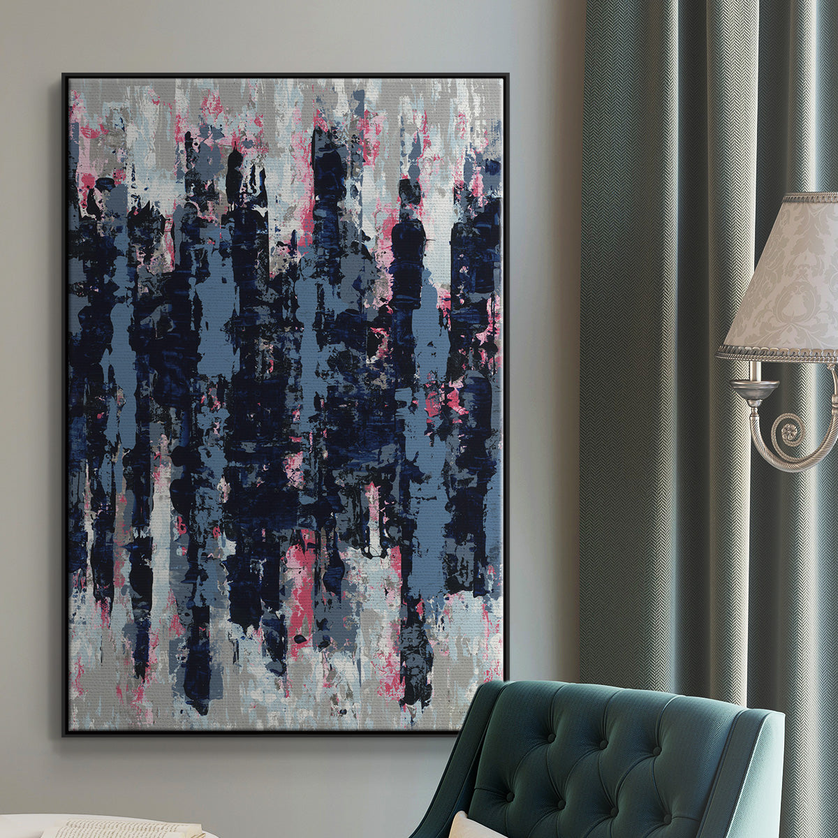Veiled Heat - Floater Framed Canvas Print