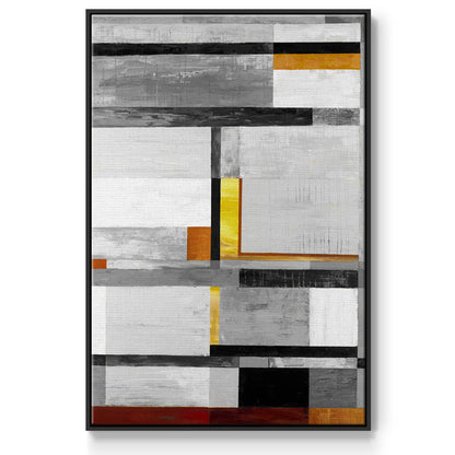 Retro Spectrum V7 - Floater Framed Canvas Print
