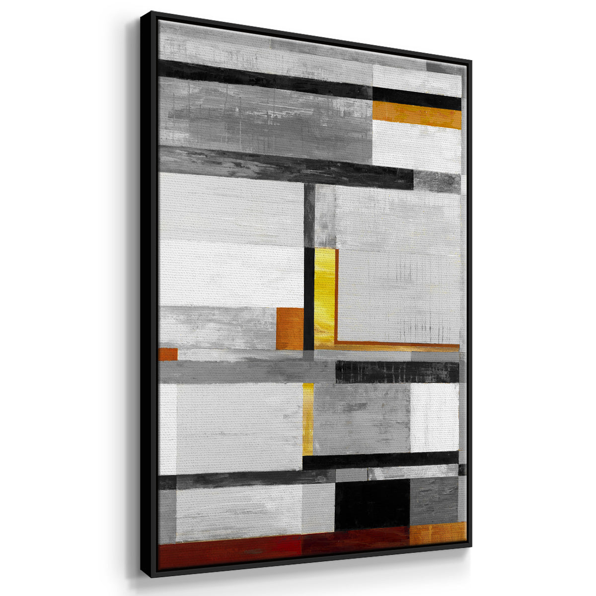Retro Spectrum V7 - Floater Framed Canvas Print