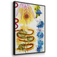 Flower Power I - Floater Framed Canvas Print