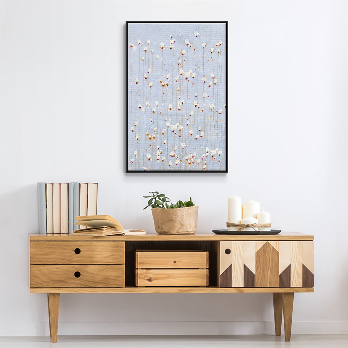 String Theory V1 - Floater Framed Canvas Print