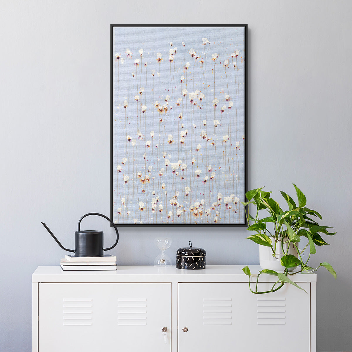 String Theory V1 - Floater Framed Canvas Print