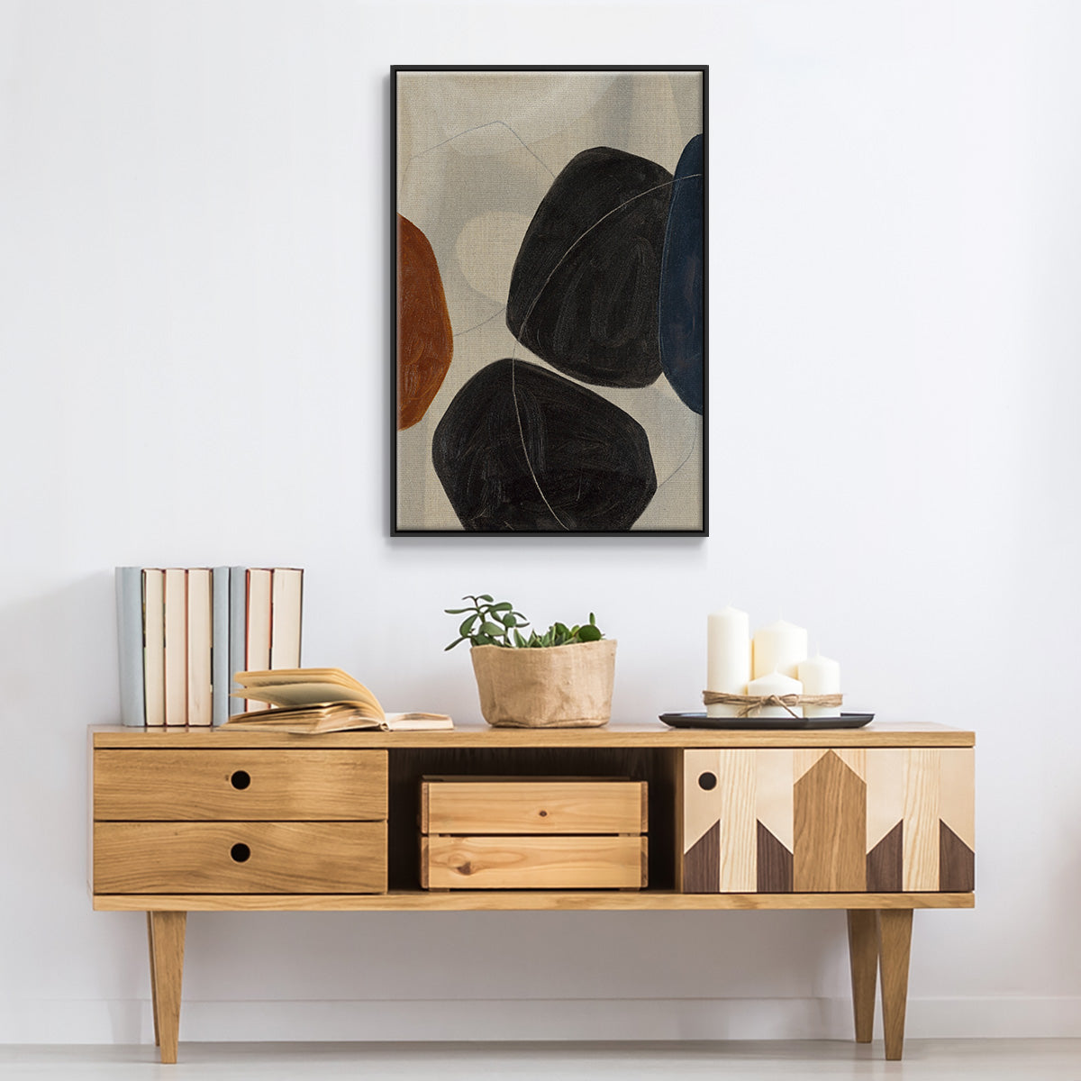 Gravity I - Floater Framed Canvas Print