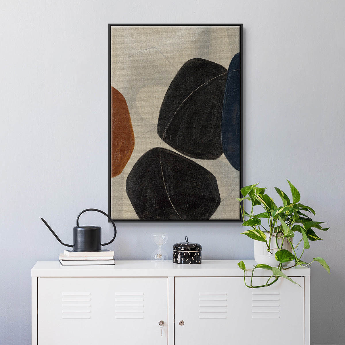 Gravity I - Floater Framed Canvas Print