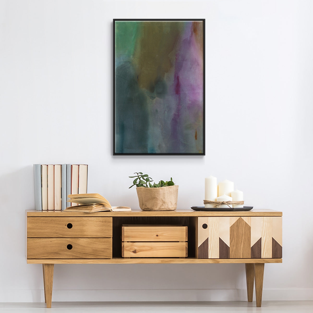 Simple Yet Affecting - Floater Framed Canvas Print