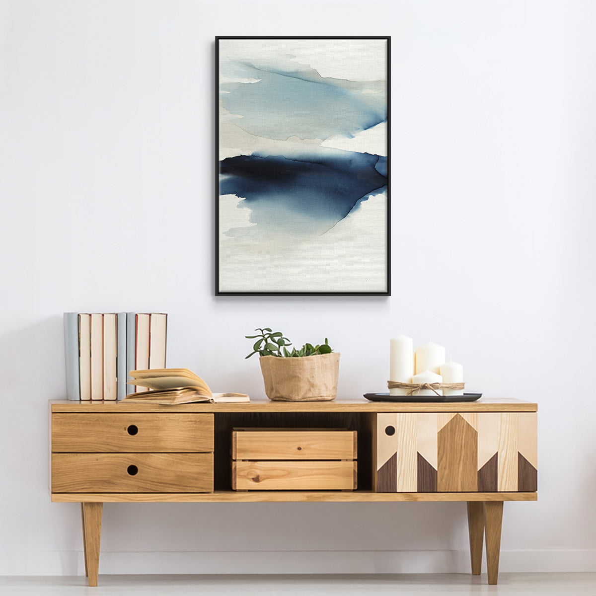 Waves I - Floater Framed Canvas Print