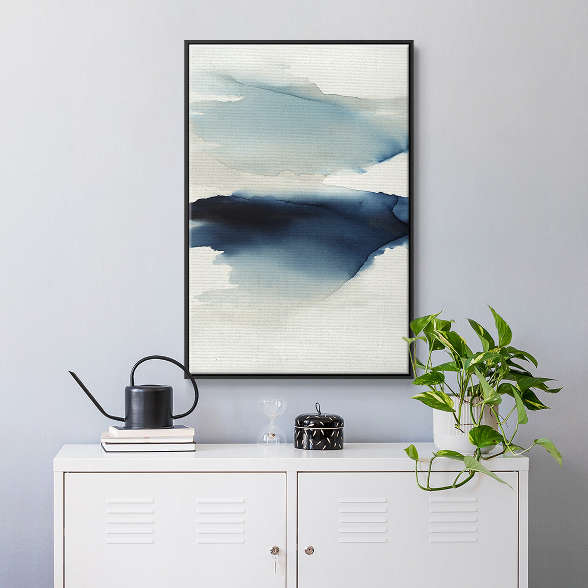 Waves I - Floater Framed Canvas Print