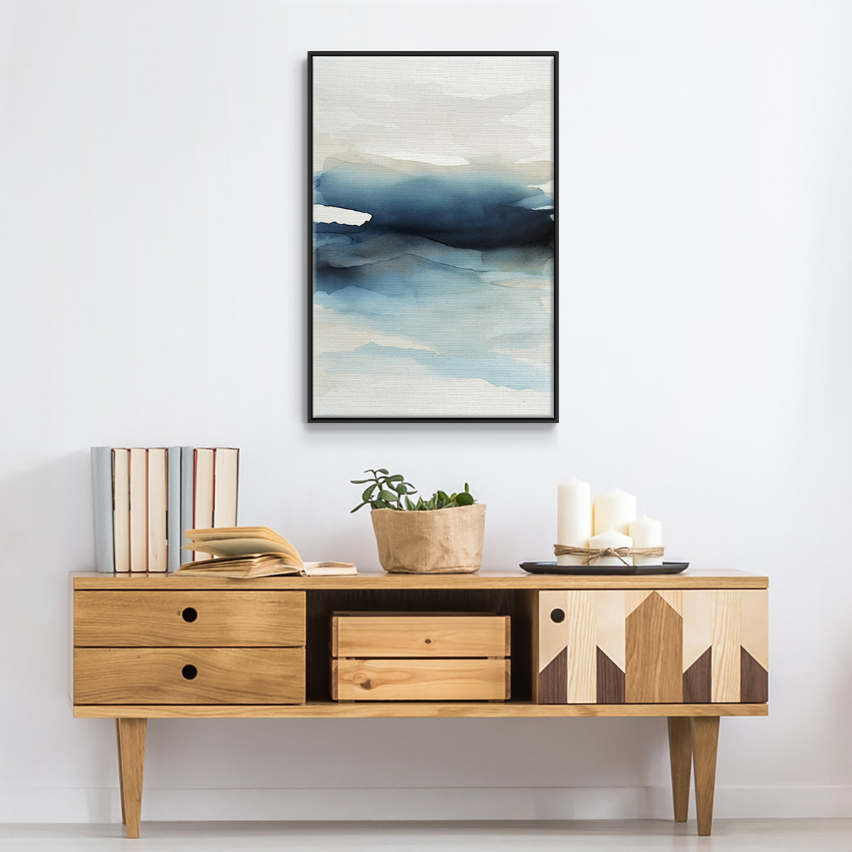 Waves II - Floater Framed Canvas Print