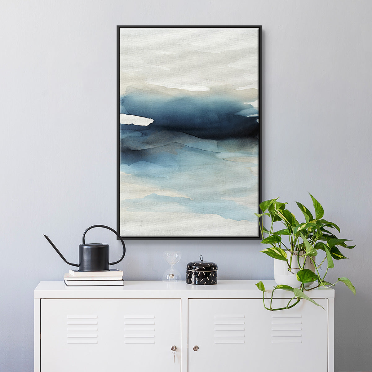 Waves II - Floater Framed Canvas Print