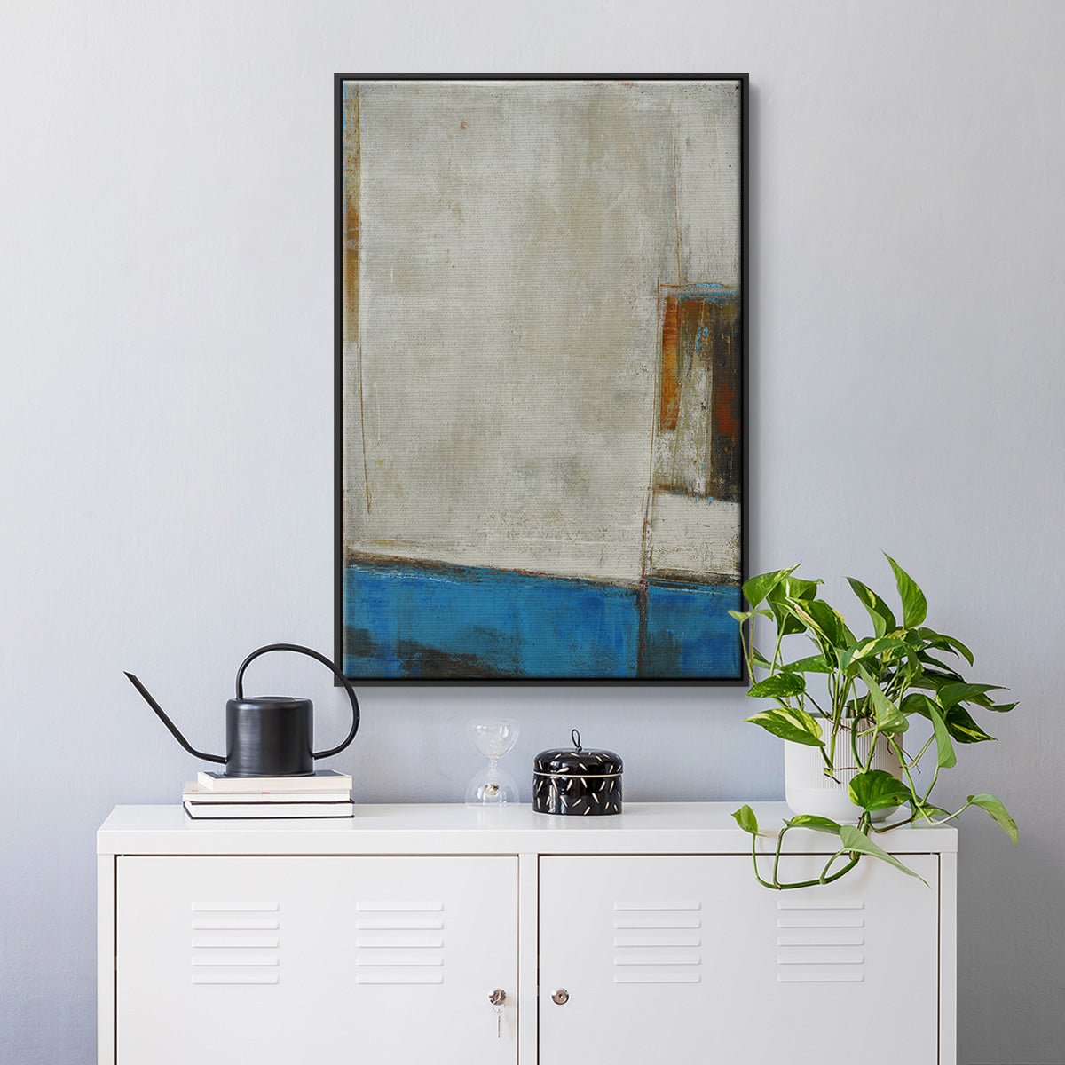 A Warped Window - Floater Framed Canvas Print