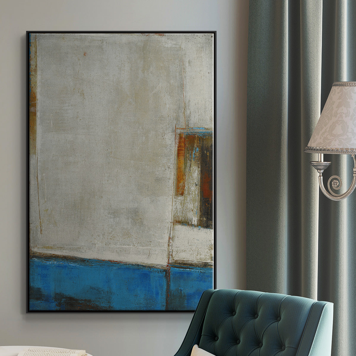 A Warped Window - Floater Framed Canvas Print