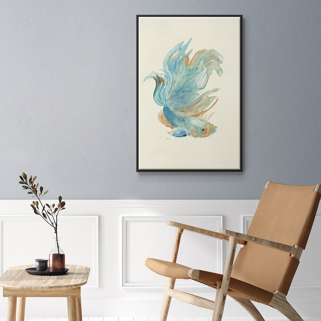 Betta I - Floater Framed Canvas Print