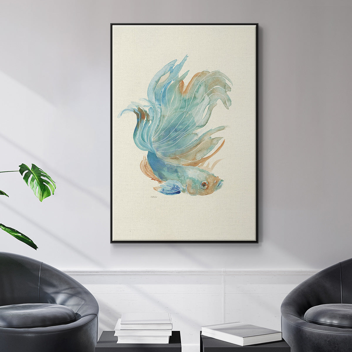 Betta I - Floater Framed Canvas Print