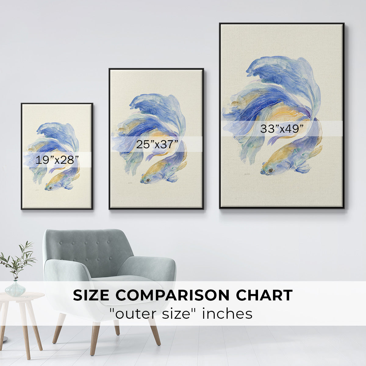 Betta II - Floater Framed Canvas Print