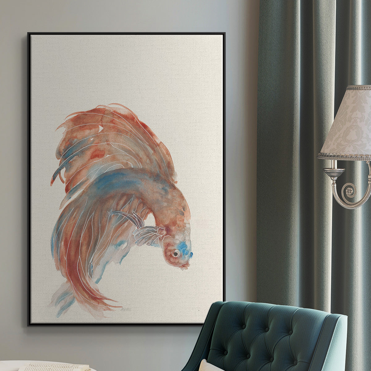 Betta III - Floater Framed Canvas Print