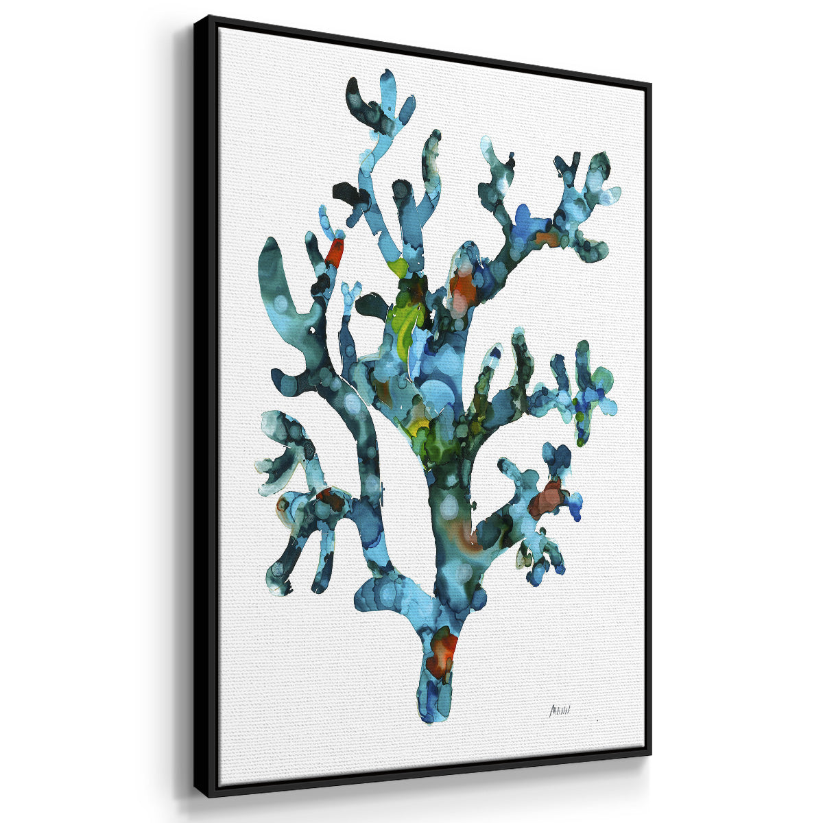 Sea Coral I - Floater Framed Canvas Print