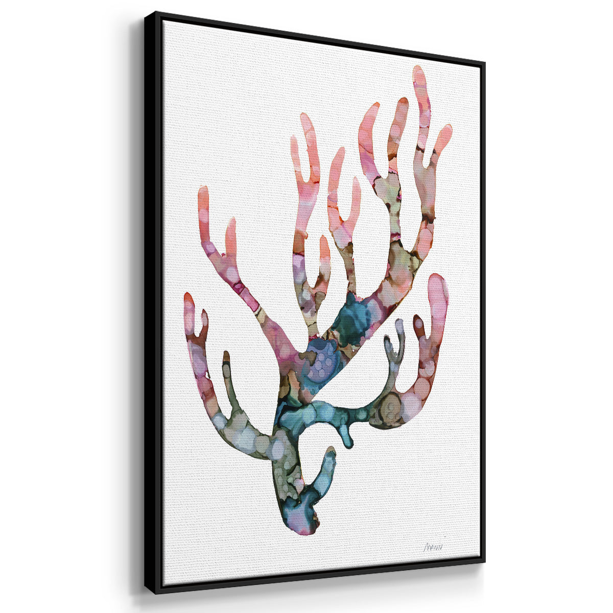 Sea Coral II - Floater Framed Canvas Print