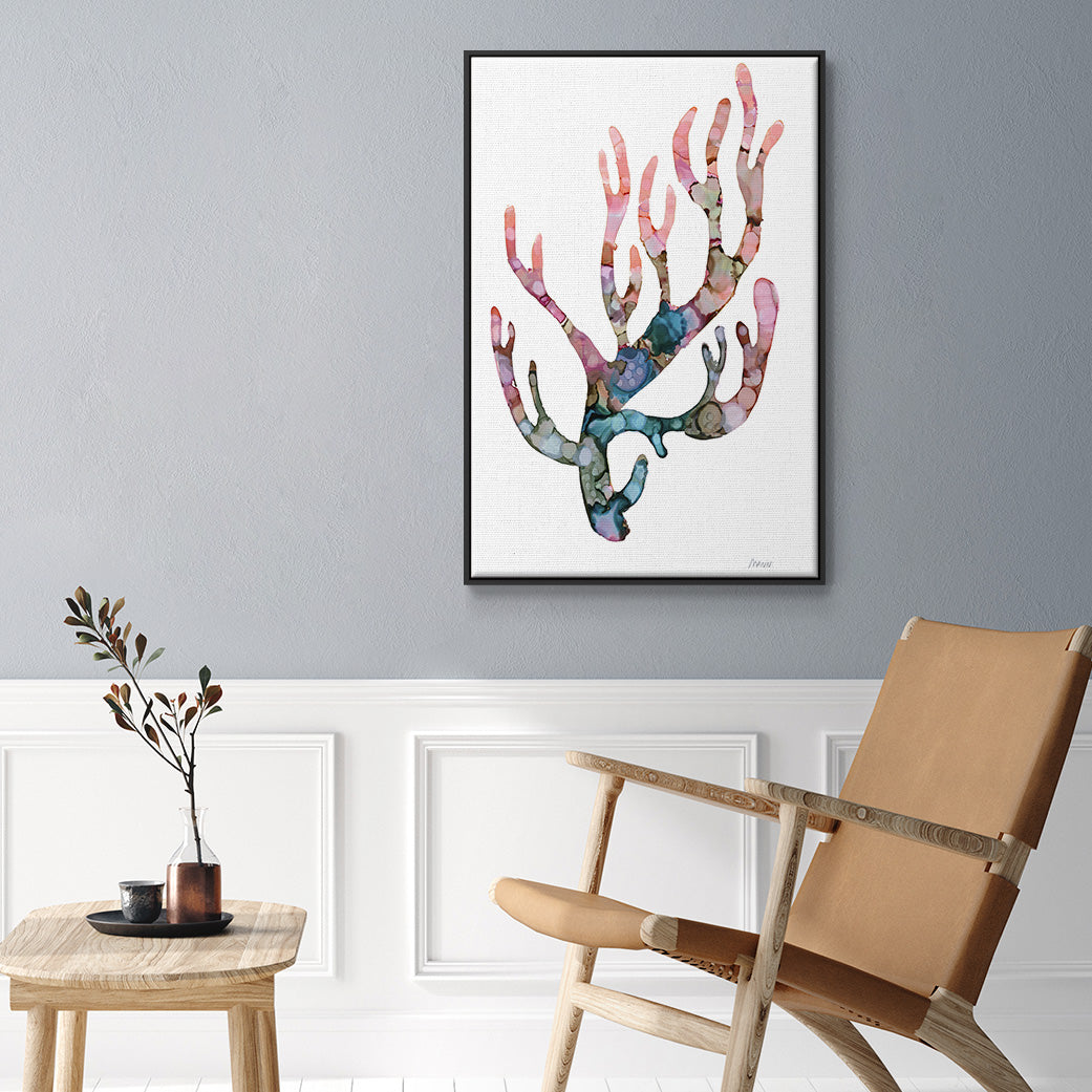 Sea Coral II - Floater Framed Canvas Print
