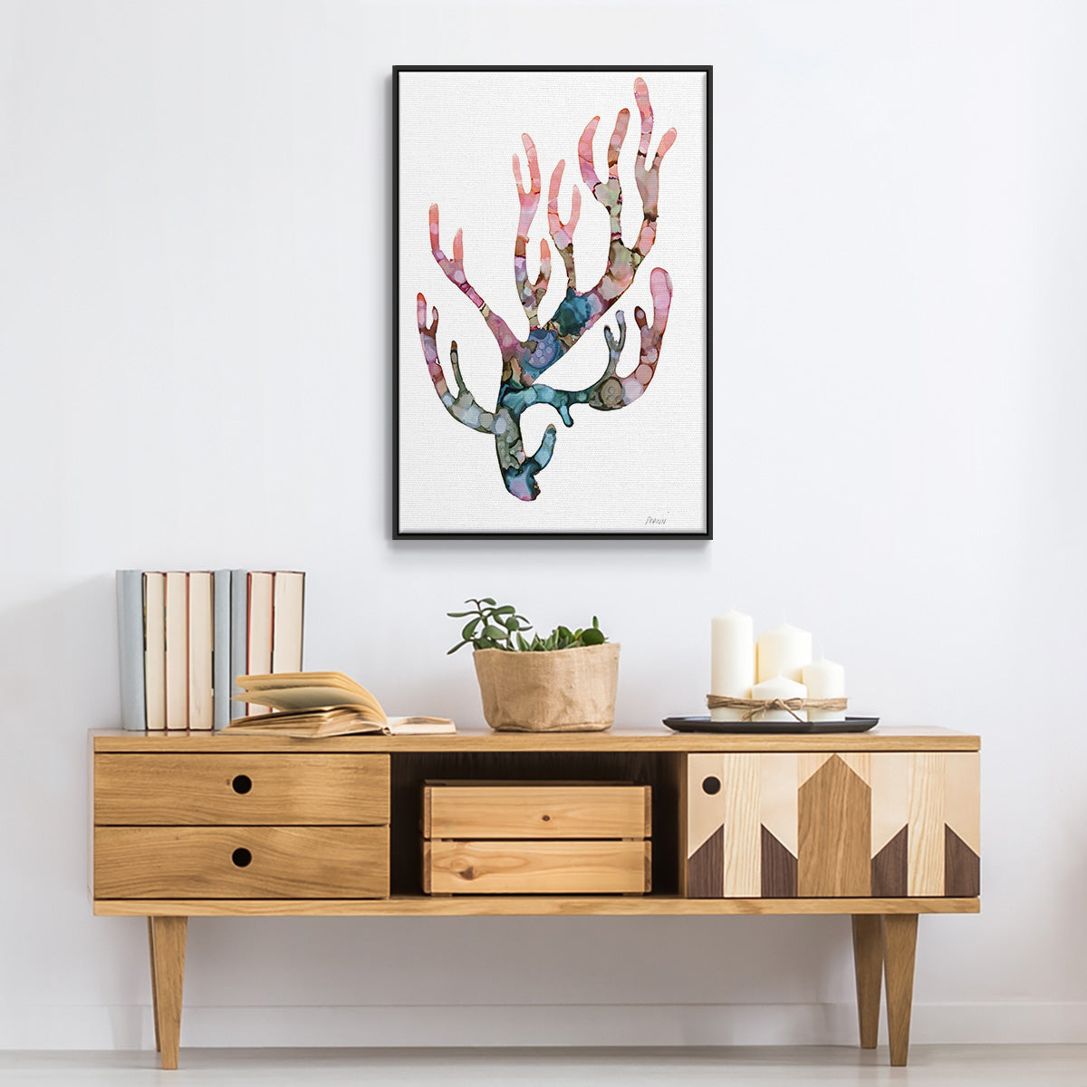 Sea Coral II - Floater Framed Canvas Print