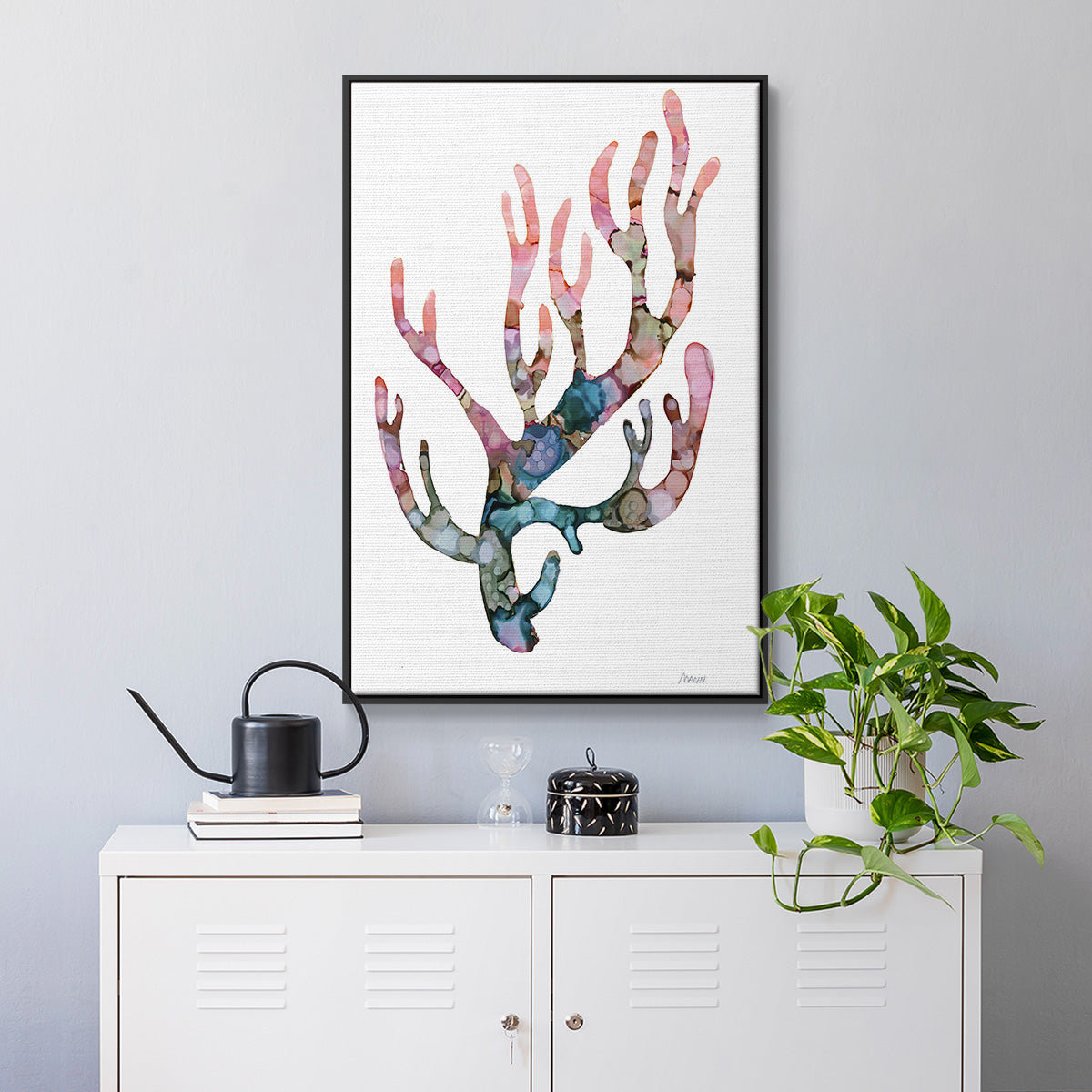Sea Coral II - Floater Framed Canvas Print