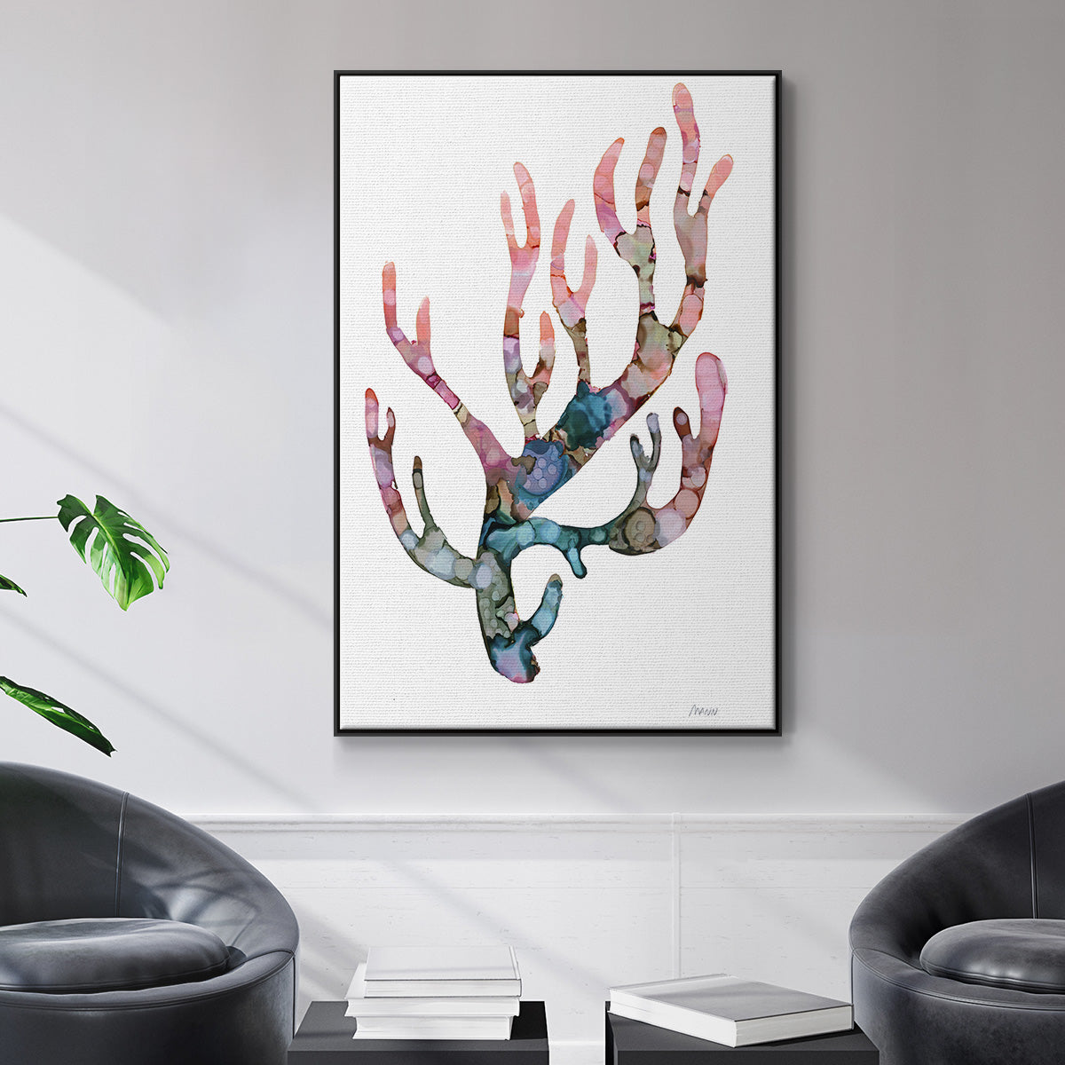 Sea Coral II - Floater Framed Canvas Print