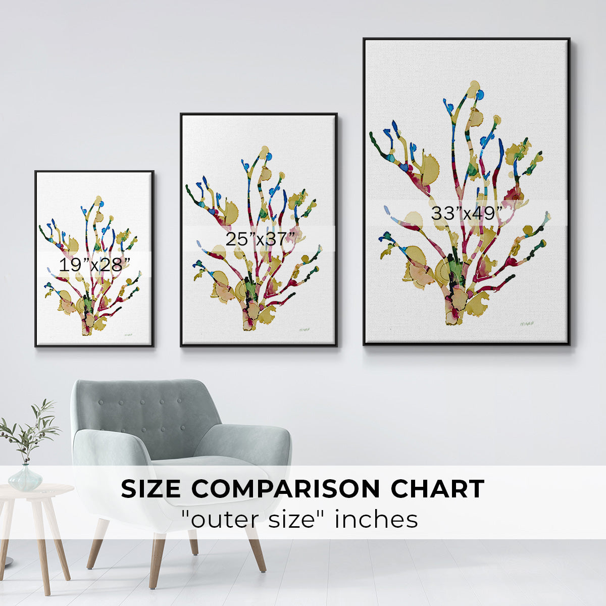 Sea Coral III - Floater Framed Canvas Print