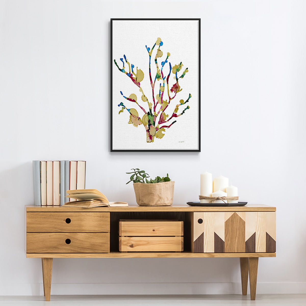Sea Coral III - Floater Framed Canvas Print