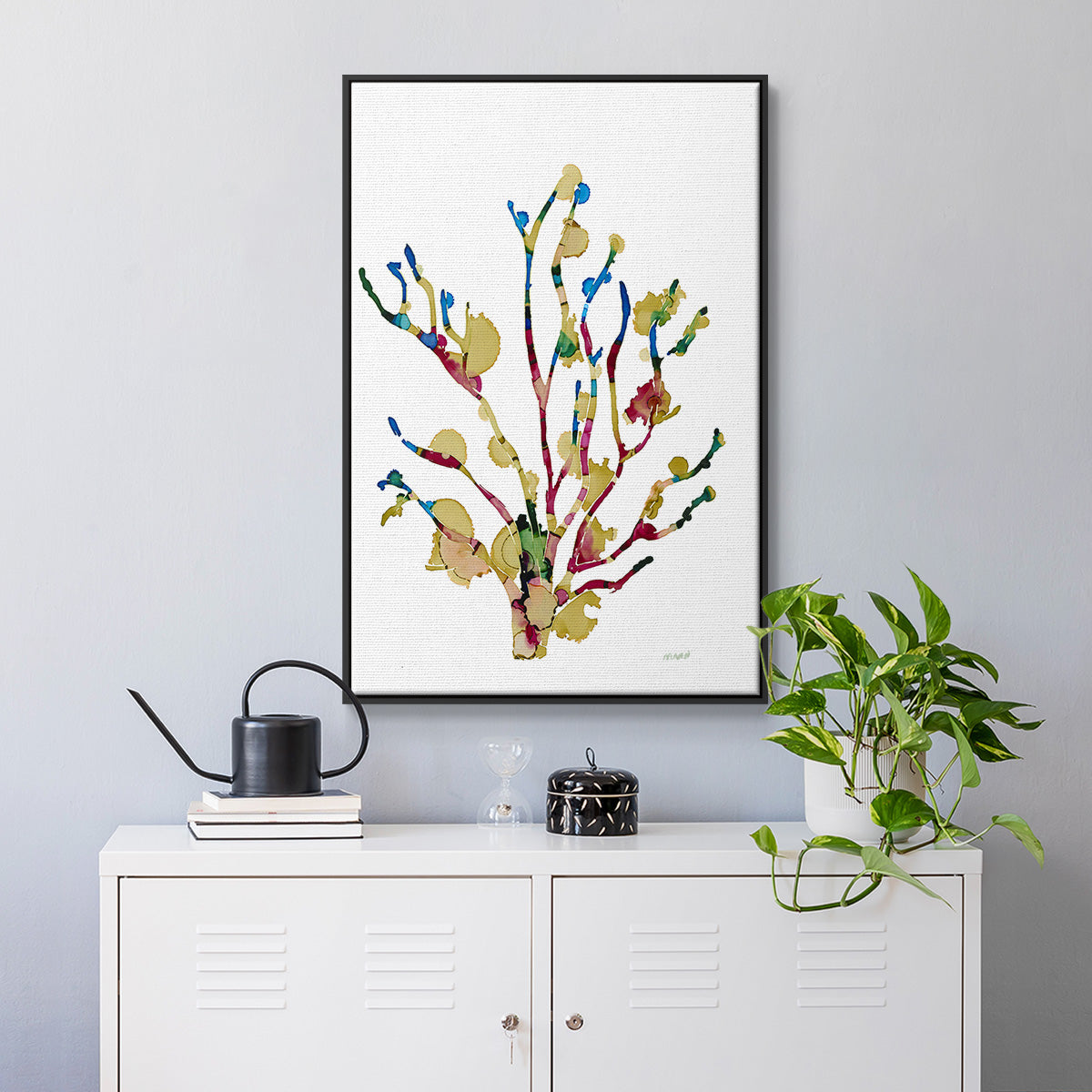 Sea Coral III - Floater Framed Canvas Print