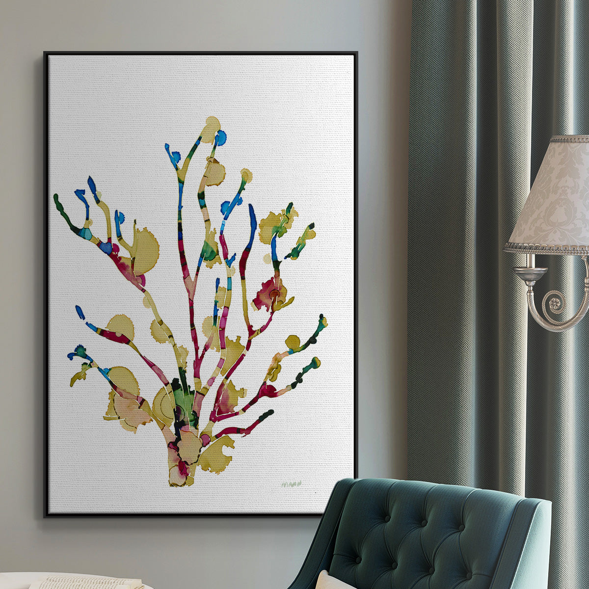 Sea Coral III - Floater Framed Canvas Print
