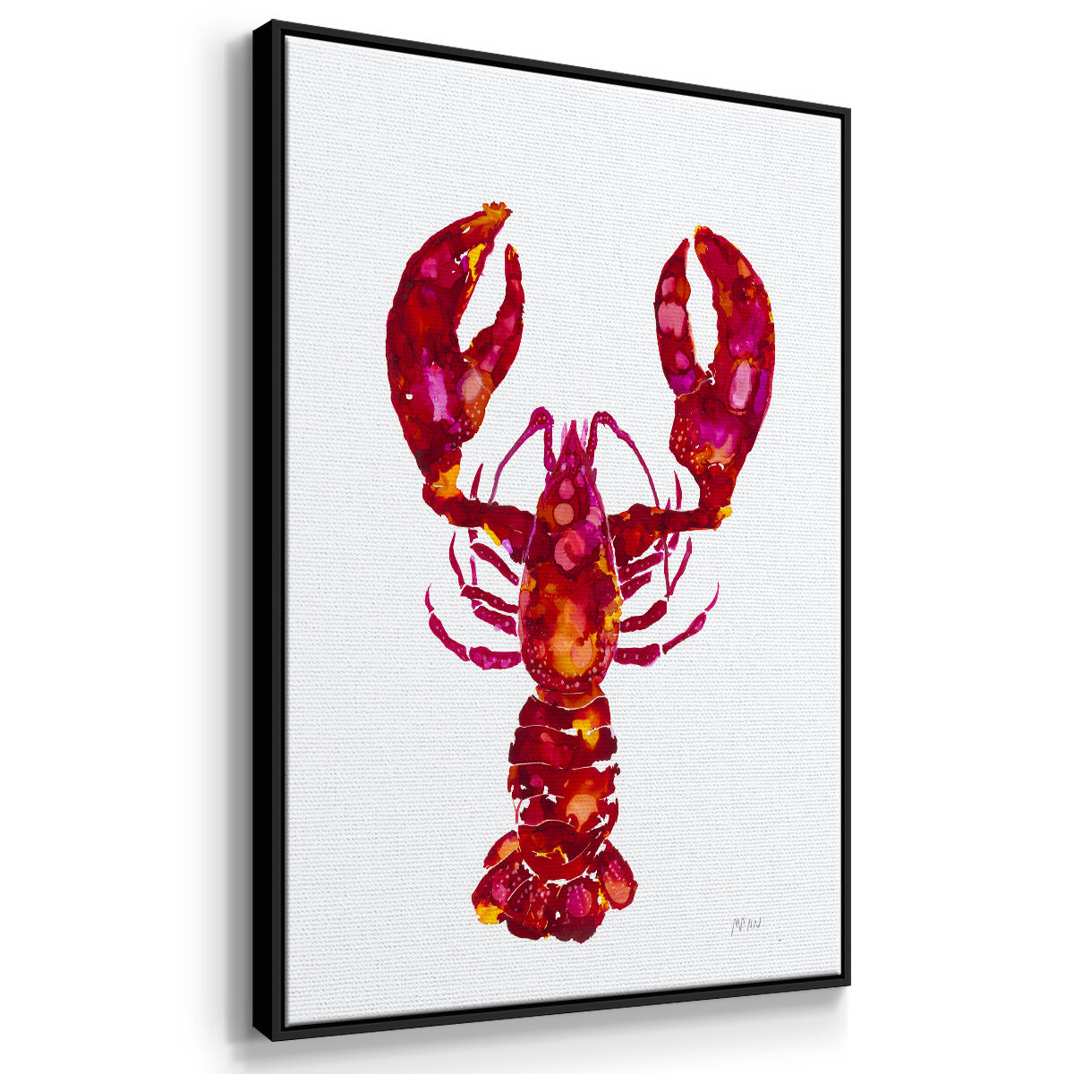 Lobster - Floater Framed Canvas Print
