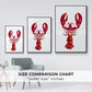 Lobster - Floater Framed Canvas Print