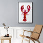 Lobster - Floater Framed Canvas Print
