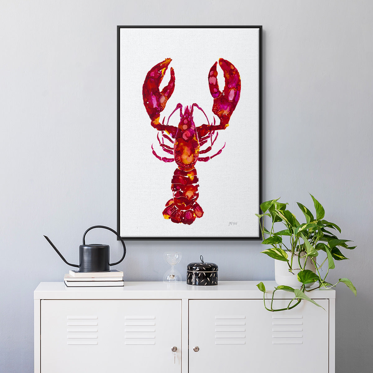 Lobster - Floater Framed Canvas Print