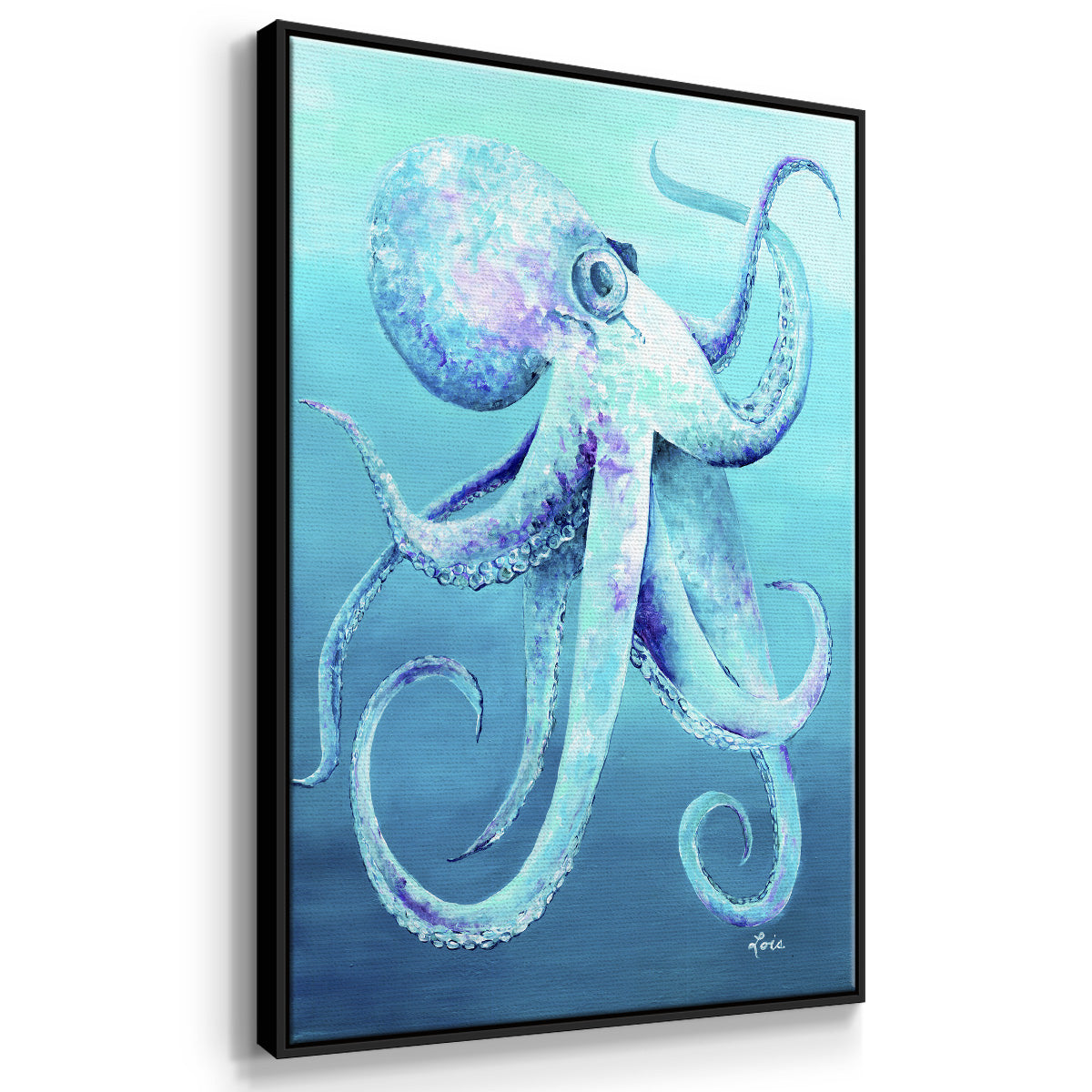 Octopus - Floater Framed Canvas Print