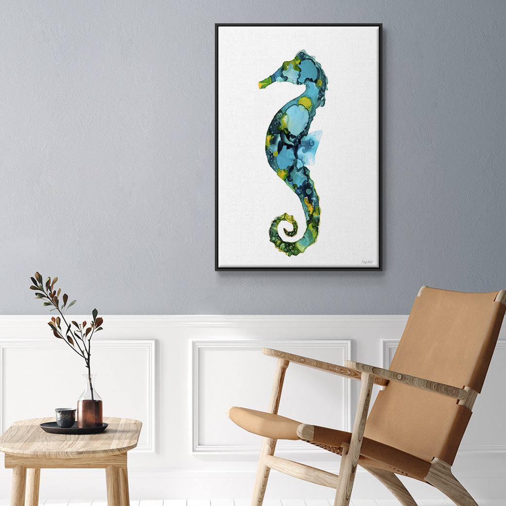 Seahorse - Floater Framed Canvas Print