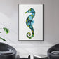 Seahorse - Floater Framed Canvas Print