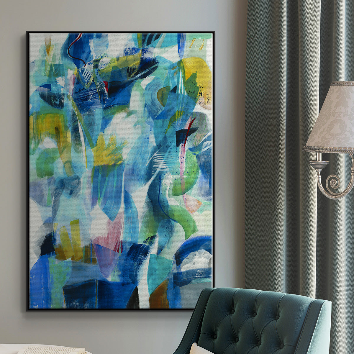 Green Passage - Floater Framed Canvas Print