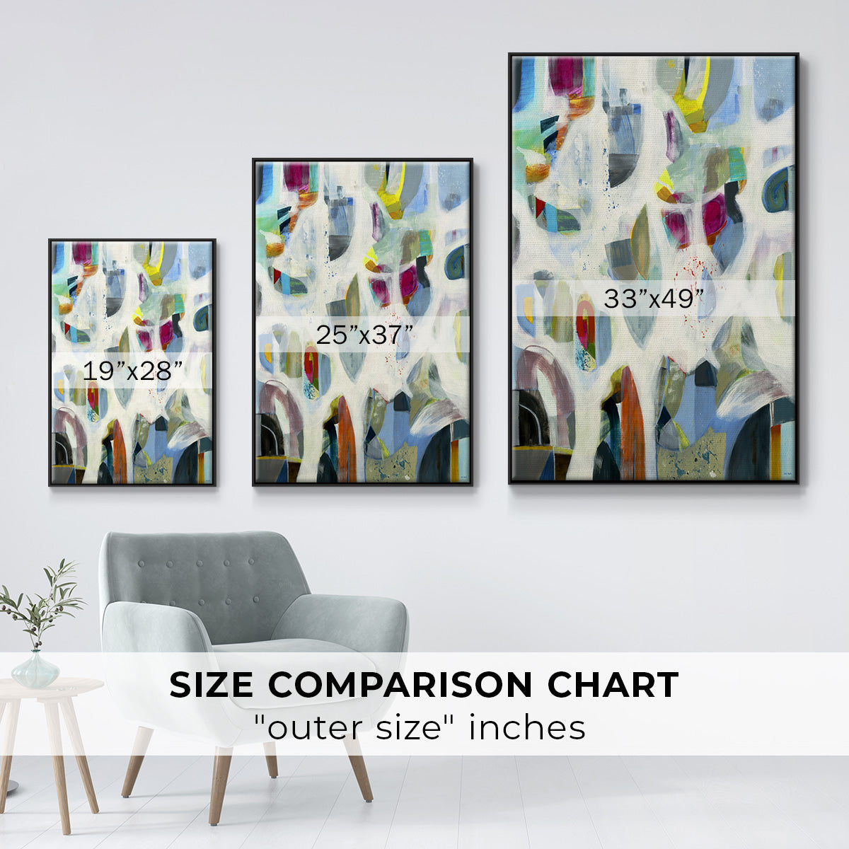 Interaction - Floater Framed Canvas Print