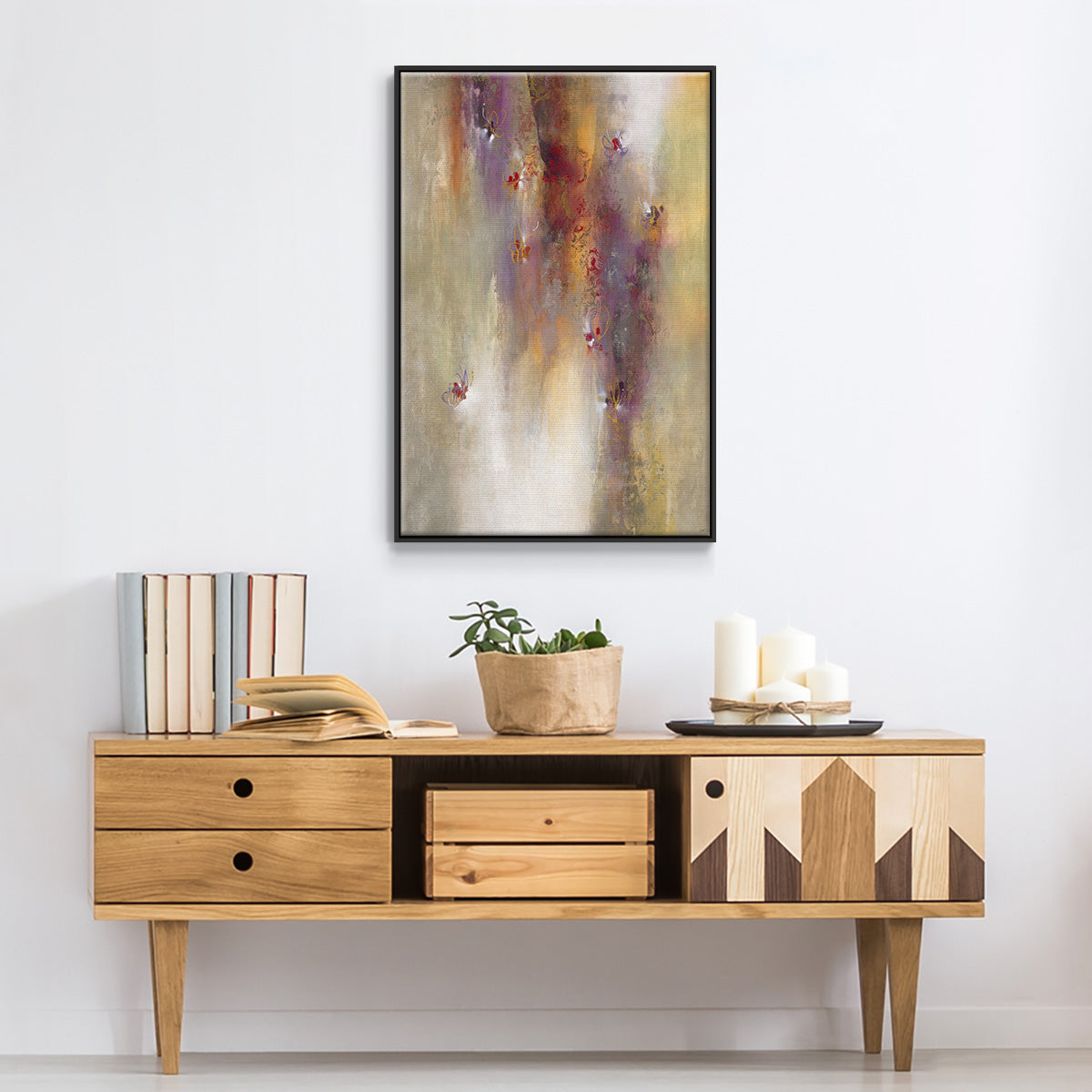Scarlet Summer - Floater Framed Canvas Print