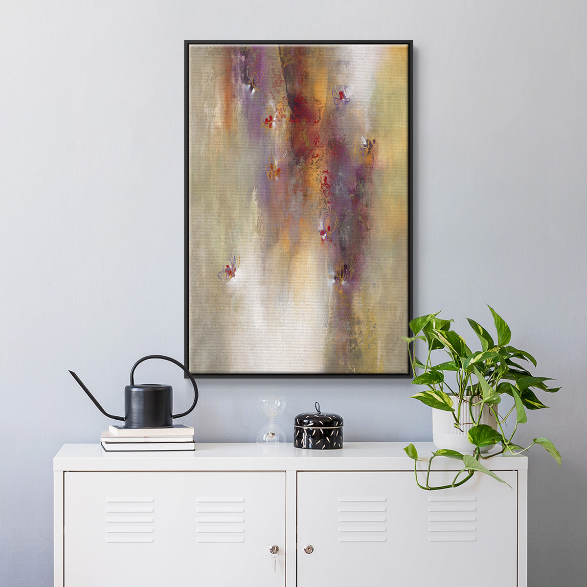 Scarlet Summer - Floater Framed Canvas Print