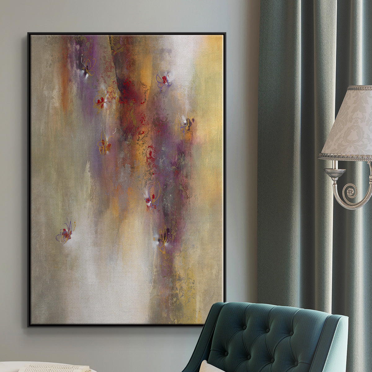 Scarlet Summer - Floater Framed Canvas Print